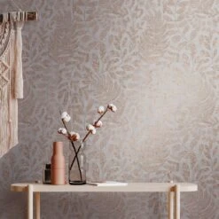 Vliestapete Blattmuster Grau Rosegold A.S. Creation 38830-3 -Home Wallpaper Store A S Creation Vliestapete 38830 3 Blattmuster Grau Rosegold 63214050 3