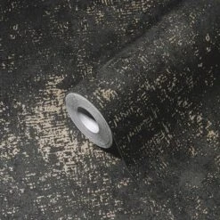 Vliestapete Einfarbig Schwarz Gold A.S. Creation 38832-5