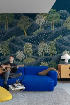 Digitaldruck Hügel Bäume Blumen Blau Grün Weiß ML1802 5 Digitaldruck Hügel Bäume Blumen Blau Grün Weiß ML1802 -Home Wallpaper Store Digitaldruck Huegel Baeume Blumen Blau Gruen Weiss ML1802 63217705 1