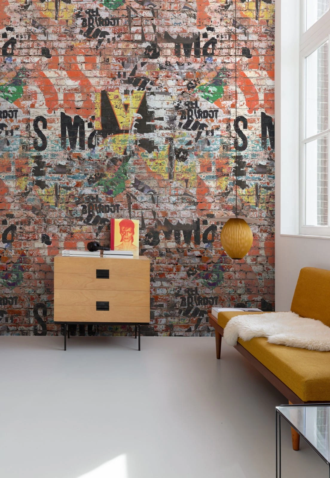 Digitaldruck Wand Backstein Schrift Rot Schwarz Weiß ML3801 3 Digitaldruck Wand Backstein Schrift Rot Schwarz Weiß ML3801 – Bild 3