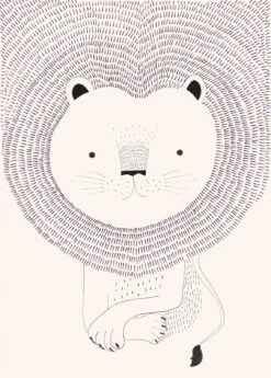 Fototapete Kinder Rasch Löwe Zeichnung Rosa 842272