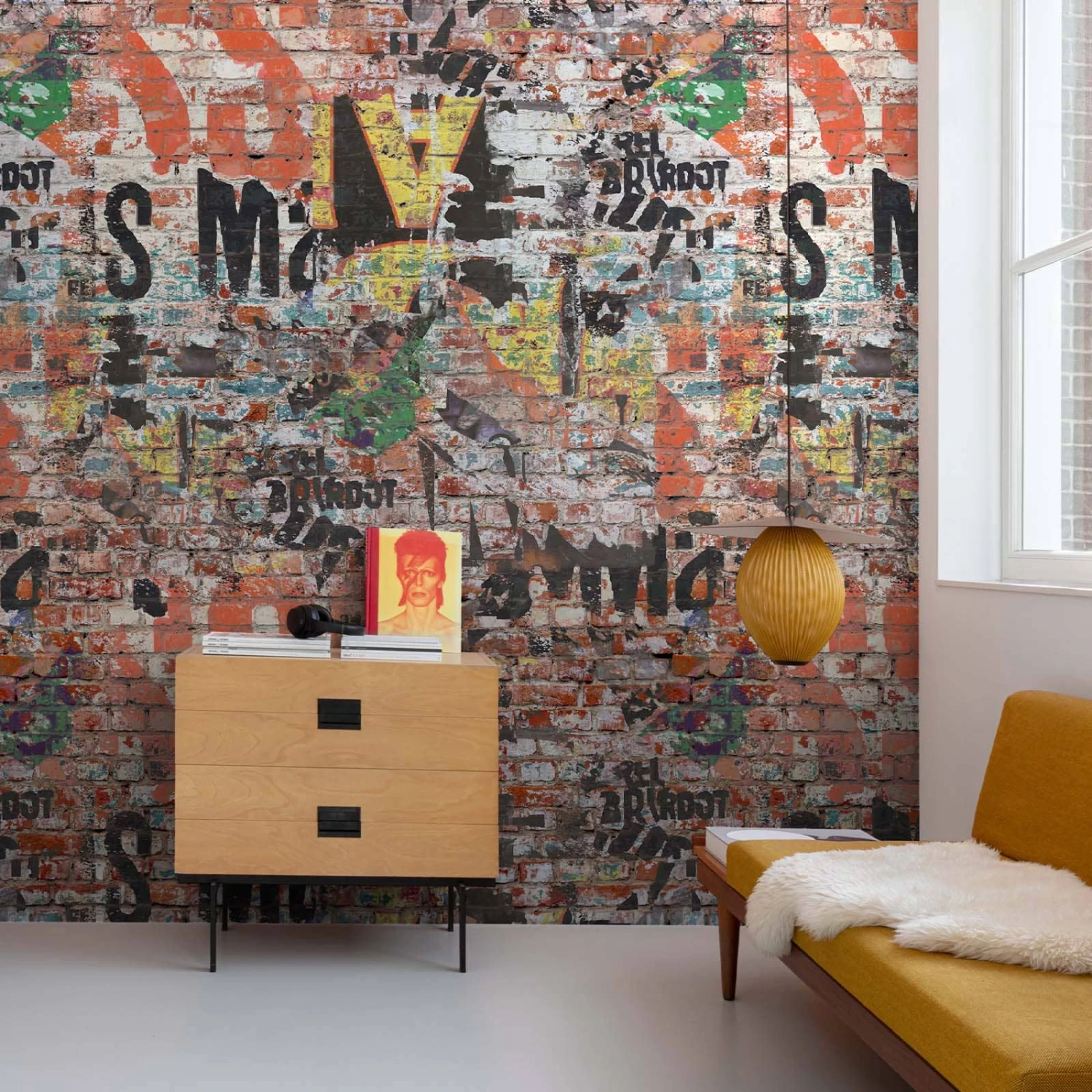 Digitaldruck Wand Backstein Schrift Rot Schwarz Weiß ML3801 1 Digitaldruck Wand Backstein Schrift Rot Schwarz Weiß ML3801