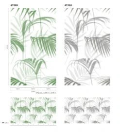 Fototapete Vlies Blätter Palmen Floral Grün Weiß 47209 -Home Wallpaper Store Fototapete Vlies Blaetter Palmen Floral gruen weiss 47209 63210660 2