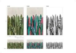 Fototapete Vlies Floral Pop-Art Blätter Grau Weiß 47207 -Home Wallpaper Store Fototapete Vlies Floral Pop Art Blaetter grau weiss 47207 63210658 2