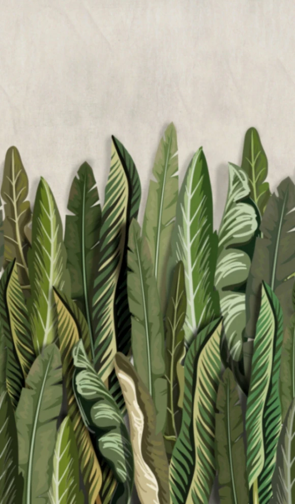 Fototapete Vlies Floral Pop-Art Blätter Grün Grau 47205 2 Fototapete Vlies Floral Pop-Art Blätter Grün Grau 47205 – Bild 2