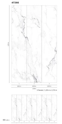 Fototapete Vlies Stein Marmor-Design Weiss Schwarz 47266 -Home Wallpaper Store Fototapete Vlies Stein Marmor Design weiss schwarz 47266 63210717 2