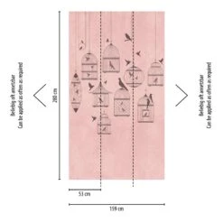 A.S. Creation Fototapeten Vogel-Käfigen Rosa Grau Vlies 38296-1 -Home Wallpaper Store Fototapeten Vogel Kaefigen rosa grau Vlies 38296 1 63209673