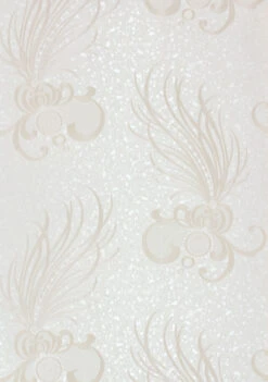 Glööckler Tapete Vlies Federn Cremeweiß Glanz 54846