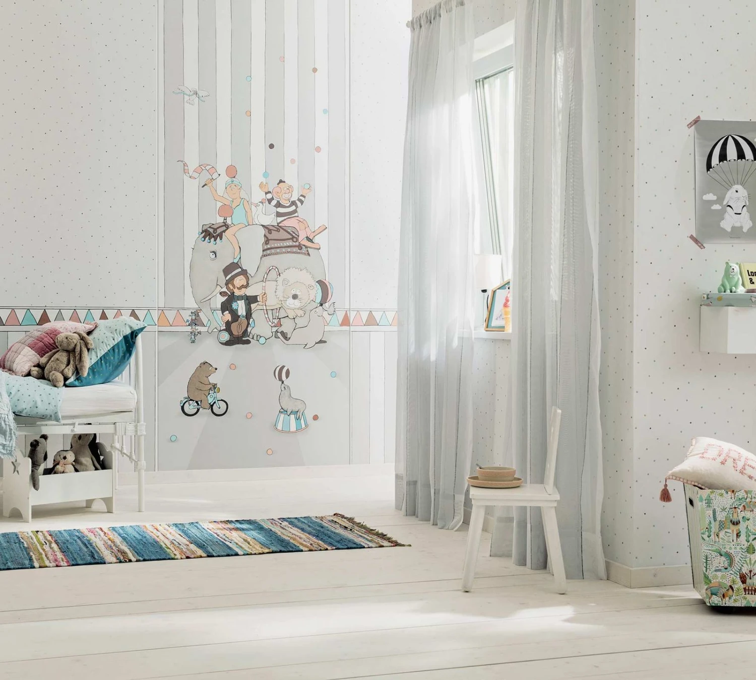 Kinder Wandbild Zirkusmanege Grau Bunt Jonas Kötz 46508 2 Kinder Wandbild Zirkusmanege Grau Bunt Jonas Kötz 46508 – Bild 2