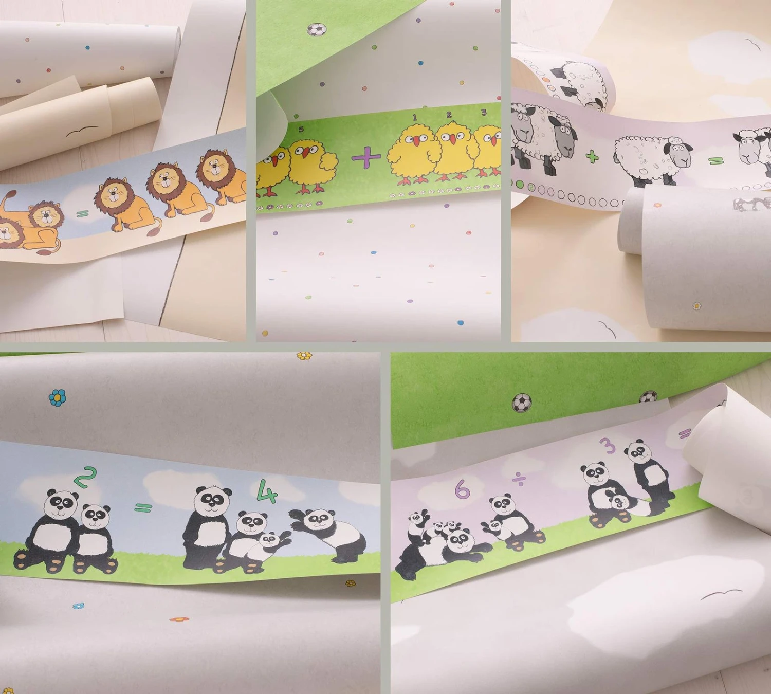 Kinderbordüre Löwen Zahlen Blau Braun Jonas Kötz 46521 4 Kinderbordüre Löwen Zahlen Blau Braun Jonas Kötz 46521 – Bild 4