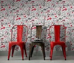 Kindertapete Sweet And Cool Grafik Komik Grau 10163-10