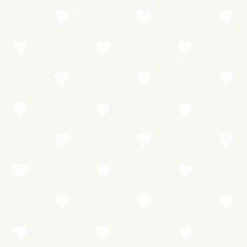Kindertapete Vlies 347704 Herzchen Silber Weiß Glanz
