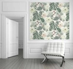 A.S. Creation Michalsky Tapete Vlies Blumen Floral Weiß Mint 36518-2 -Home Wallpaper Store Michalsky Tapete Vlies Blueten Floral weiss mint 2