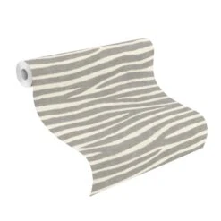 Vliestapete Rasch 751734 Felloptik Zebra Grau Weiß -Home Wallpaper Store Rasch Vliestapete Zebra Streifen Grau Weiss 751734 63215945 2