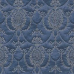 Satintapete Barock Blau Gold Glanz Rasch Trianon 532159