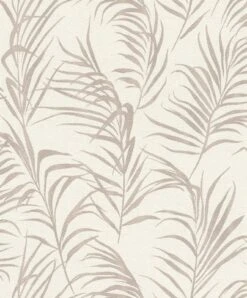 Tapete Barbara Home Collection Floral Blätter Weiß-Taupe -Home Wallpaper Store Tapete Barbara Home Collection Floral Blaetter Weiss Taupe 63212144 2