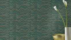 Tapete Barbara Home Collection Zickzack Dunkelgrün-Beige -Home Wallpaper Store Tapete Barbara Home Collection Zickzac Dunkelgruen Beige 63212149 3