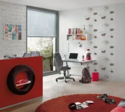 A.S. Creation Tapete Kinder Feuerwehr Autos Weiss Rot Metallic 35813-1 -Home Wallpaper Store Tapete Kinder Feuerwehr Autos weiss rot Metallic 35813 1 184104 5