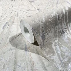 Papis Loveday Tapete 86712 Palmblätter Beige Perlmutt