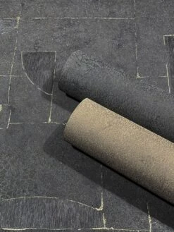 Papis Loveday Tapete 86766 Uni Struktur Schwarz -Home Wallpaper Store Tapete Papis Loveday Schwarz Einfarbig 86766 63213121 6