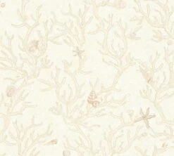 Versace Home Tapete Korallen Muscheln Beige Creme 34496-1