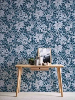 A.S. Creation Tapete Vlies 37520-6 Dschungel Blau Weiß Grau -Home Wallpaper Store Tapete Vlies 37520 6 Dschungel blau weiss grau 63206020