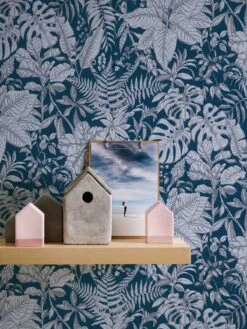 A.S. Creation Tapete Vlies 37520-6 Dschungel Blau Weiß Grau -Home Wallpaper Store Tapete Vlies 37520 6 Dschungel blau weiss grau 63206020 6