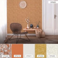 A.S. Creation Tapete Vlies 37525-1 Streifen Orange Braun Weiß -Home Wallpaper Store Tapete Vlies 37525 1 Streifen orange braun weiss 63206040 1