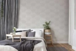 Tapete Vlies 3D Grafisch Beige Grau Glanz 38204-5 -Home Wallpaper Store Tapete Vlies 3D Grafisch beige grau Glanz 38204 5 63209746 1