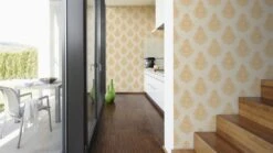 Tapete Vlies Architects Paper Barock Creme Glanz 95981-1 -Home Wallpaper Store Tapete Vlies Barock Strukturiert weiss Metallic 2