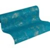 A.S. Creation Tapete Vlies Beton-Optik Used Blau Gold Glanz 2307-68