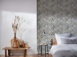 A.S. Creation Tapete Vlies Blätter-Muster Weiß Grau Orange 37534-3 -Home Wallpaper Store Tapete Vlies Blaetter Muster weiss grau orange 37534 3 63204382 4