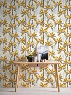 A.S. Creation Tapete Vlies Blätter Palmen Weiß Gelb Grau 37530-2 -Home Wallpaper Store Tapete Vlies Blaetter Palmen weiss gelb grau 37530 2 63204357
