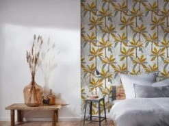 A.S. Creation Tapete Vlies Blätter Palmen Weiß Gelb Grau 37530-2 -Home Wallpaper Store Tapete Vlies Blaetter Palmen weiss gelb grau 37530 2 63204357 2