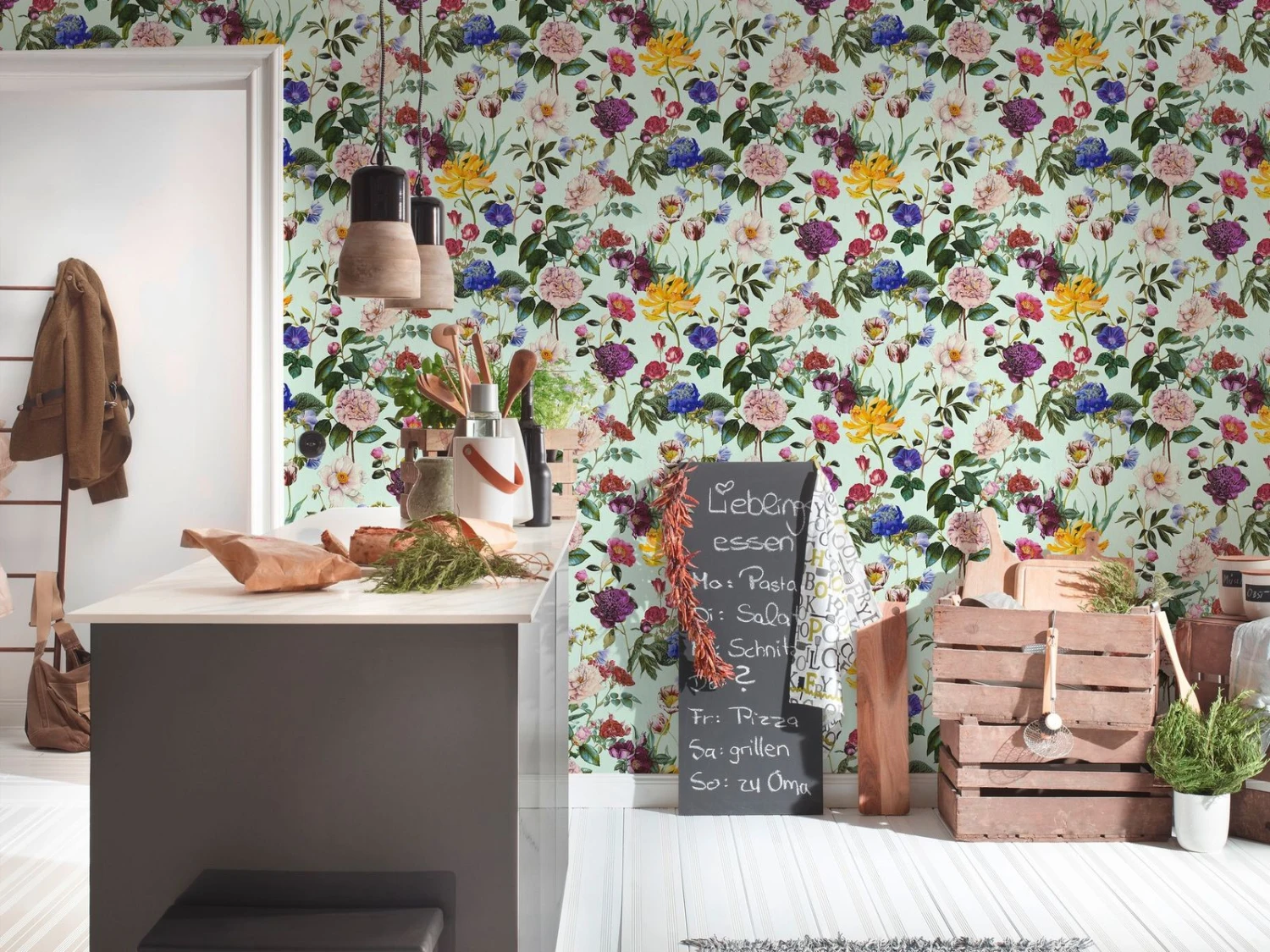 Tapete Vlies Blüten Hellblau Grün Jette Joop 37336-2 4 Tapete Vlies Blüten Hellblau Grün Jette Joop 37336-2 – Bild 4