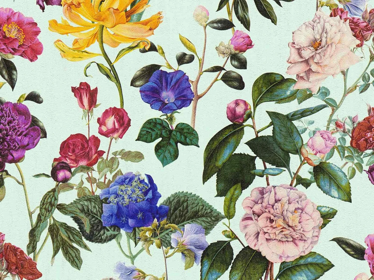 Tapete Vlies Blüten Hellblau Grün Jette Joop 37336-2 2 Tapete Vlies Blüten Hellblau Grün Jette Joop 37336-2 – Bild 2