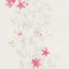 A.S. Creation Tapete Vlies Blumen Ranken Floral Hellgrau Rot 37266-4