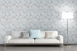 A.S. Creation Tapete Vlies Dreieck Grafisch Grau Blau AS Creation 35181-3 -Home Wallpaper Store Tapete Vlies Dreieck Grafik grau blau AS Creatio 2