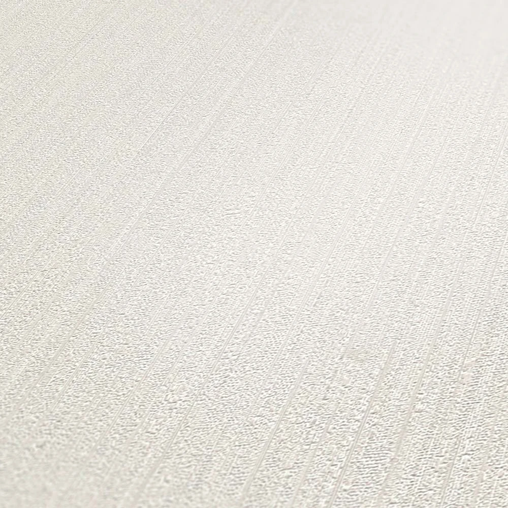 Tapete Vlies Einfarbig Streifen Creme-weiß 38098-8 3 Tapete Vlies Einfarbig Streifen Creme-weiß 38098-8 – Bild 3