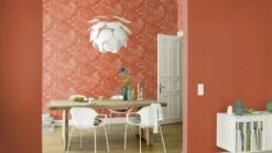 Tapete Vlies Einfarbig Textil Orange-rot Rasch 449051 -Home Wallpaper Store Tapete Vlies Einfarbig Textil orange rot Rasch 449051 63208693 3