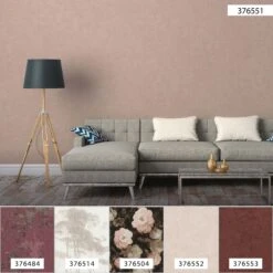 A.S. Creation Tapete Vlies Einfarbig Rosa AS Creation 37655-1 -Home Wallpaper Store Tapete Vlies Einfarbig rosa 37655 1 63205700 5