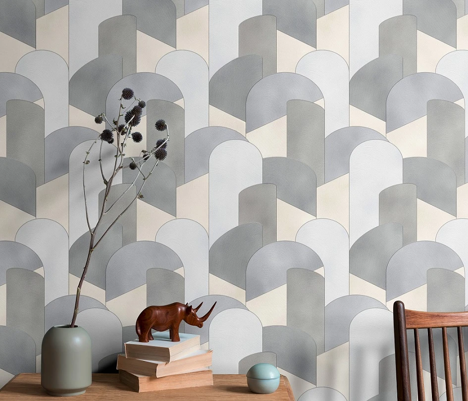 Tapete Vlies Elle Bögen 3D Silber Gold Glitzer 10155-10 1 Tapete Vlies Elle Bögen 3D Silber Gold Glitzer 10155-10