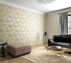 Tapete Vlies Floral Blätter Beige Gold Metallic 31602 -Home Wallpaper Store Tapete Vlies Floral Blaetter beige gold metallic 31602 63201833