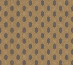 Tapete Vlies Grafik Raute Gold Braun Glanz 36973-6