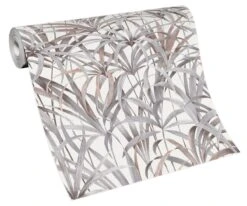 Tapete Vlies Pflanzen Dschungel Weiß Grau Braun 10213-10 -Home Wallpaper Store Tapete Vlies Pflanzen Dschungel weiss grau braun 10213 10 63210060 4