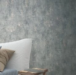 Tapete Vlies Putz-Optik Metallic Grau Alt-rosa 32614 -Home Wallpaper Store Tapete Vlies Putz Optik Metallic grau alt rosa 32614 63206216 5