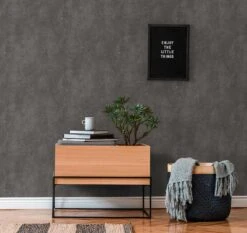 Tapete Vlies Putz-Optik Struktur Anthrazit Gold 38195-1 -Home Wallpaper Store Tapete Vlies Putz Optik Struktur anthrazit gold 38195 1 63209695 1