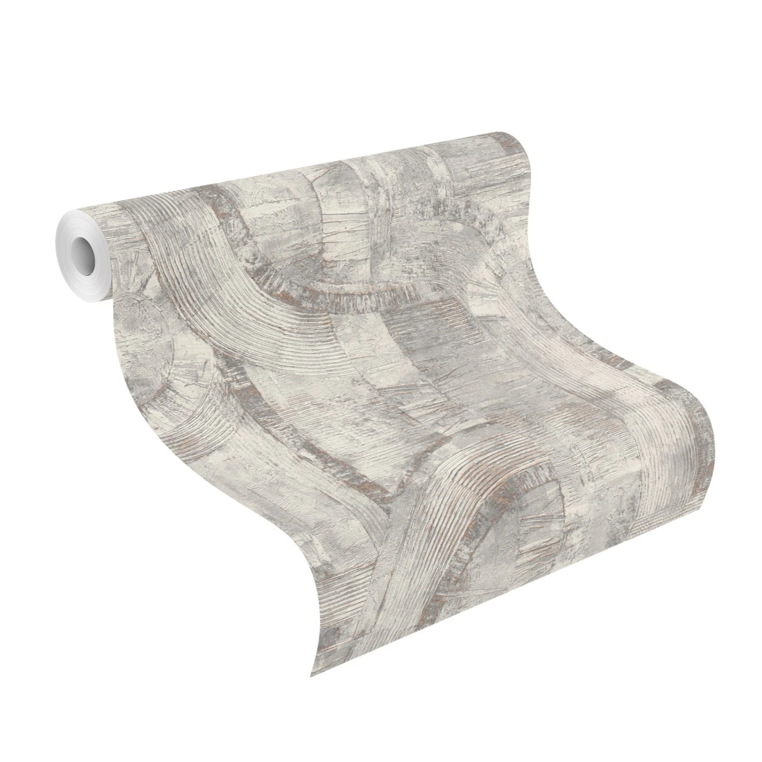 Tapete Vlies Rasch Halbkreise Grau Bronze 554779 2 Tapete Vlies Rasch Halbkreise Grau Bronze 554779 – Bild 2