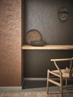 Tapete Vlies Sand-Körnung Streifen Dunkelbraun 32518 -Home Wallpaper Store Tapete Vlies Sand Koernung Streifen dunkelbraun 32518 63206324 3