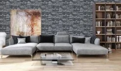 A.S. Creation Vliestapete Mauer Backstein Grau Schwarz Weiß 36281-2 -Home Wallpaper Store Tapete Vlies Steine Mauer grau schwarz 36281 2 1 1